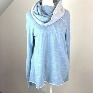 NWT Free People Women's Beach Blue Cowl Neck Pullover SweaterXS/S